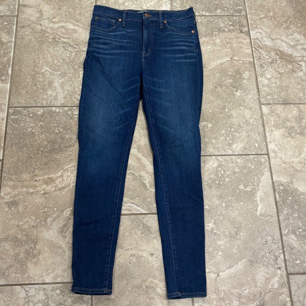 Madewell 11 High-Rise Skinny Jeans Dark Wash Blue Tall 29T MB348 FA20